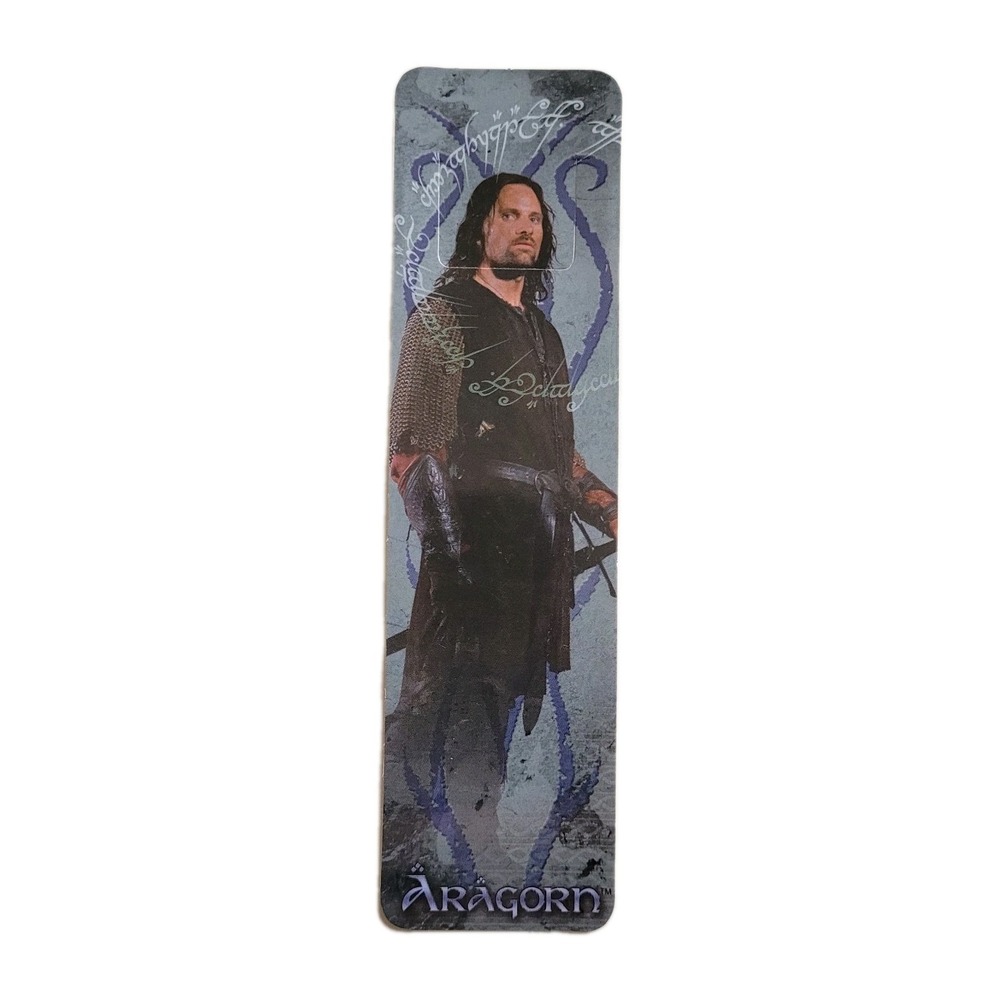 Vintage Aragorn Tab Bookmark, 2002 Lord Rings Two Towers, Y2K Movie, XTAB-622477